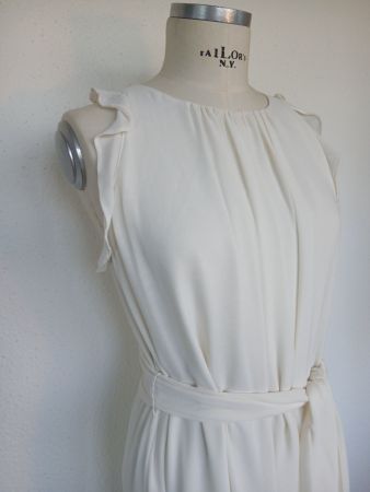 Halston raffiniertes Kleid Gr.36.Cremeweiss.NEU.Hoher NP
