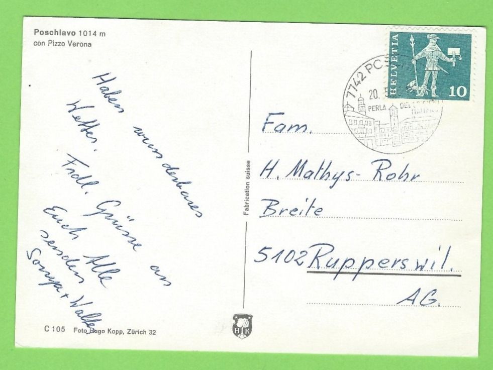Cartoline postali: Poschiavo – Usato da Zürich venduto da t24_de 1