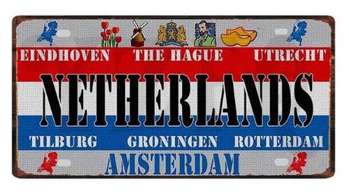 Insegne: Blechschild - Niederlande – Nuovo e nell'imballaggio originale da Buchs SG venduto da Skullep