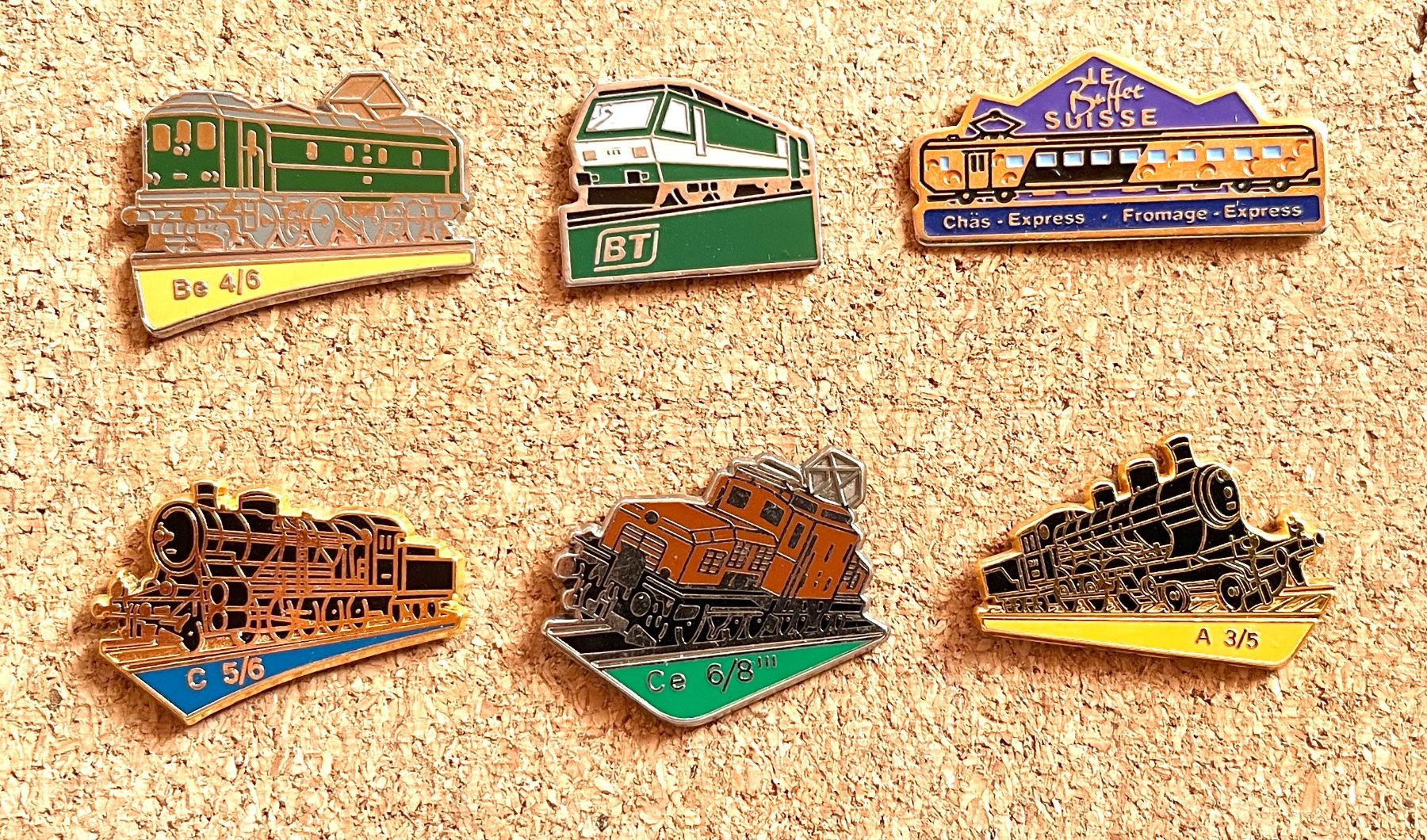 Plaketten & Abzeichen: Pin’s train 6x 🚂 – Gebraucht aus Renan BE von johncactus