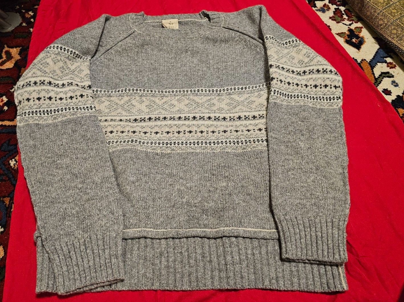 Pulls & Sweat-shirts: Warmer Winter-Pullover Strick, Grau/Weiss, Grösse M – D'occasion à Kriens par fat_6ghn 2