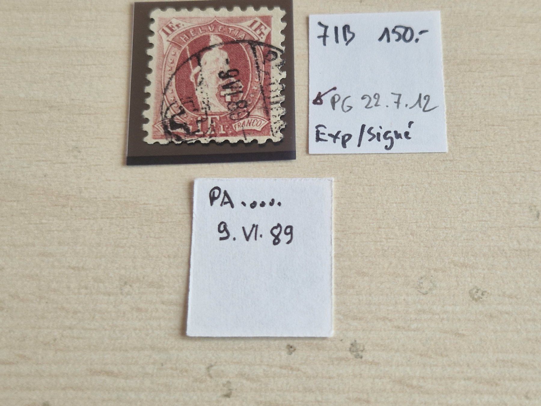Tutti i francobolli: Stehende 71B, signiert, Top Zustand, ab 1.- – Usato da Burgdorf venduto da Glossy01
