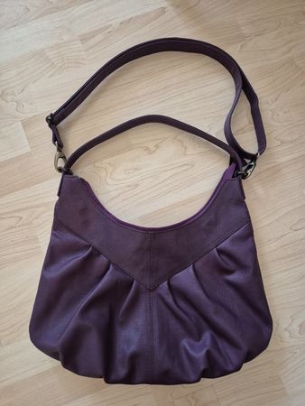 NEU Retro lila Schulter-/Umhängetasche