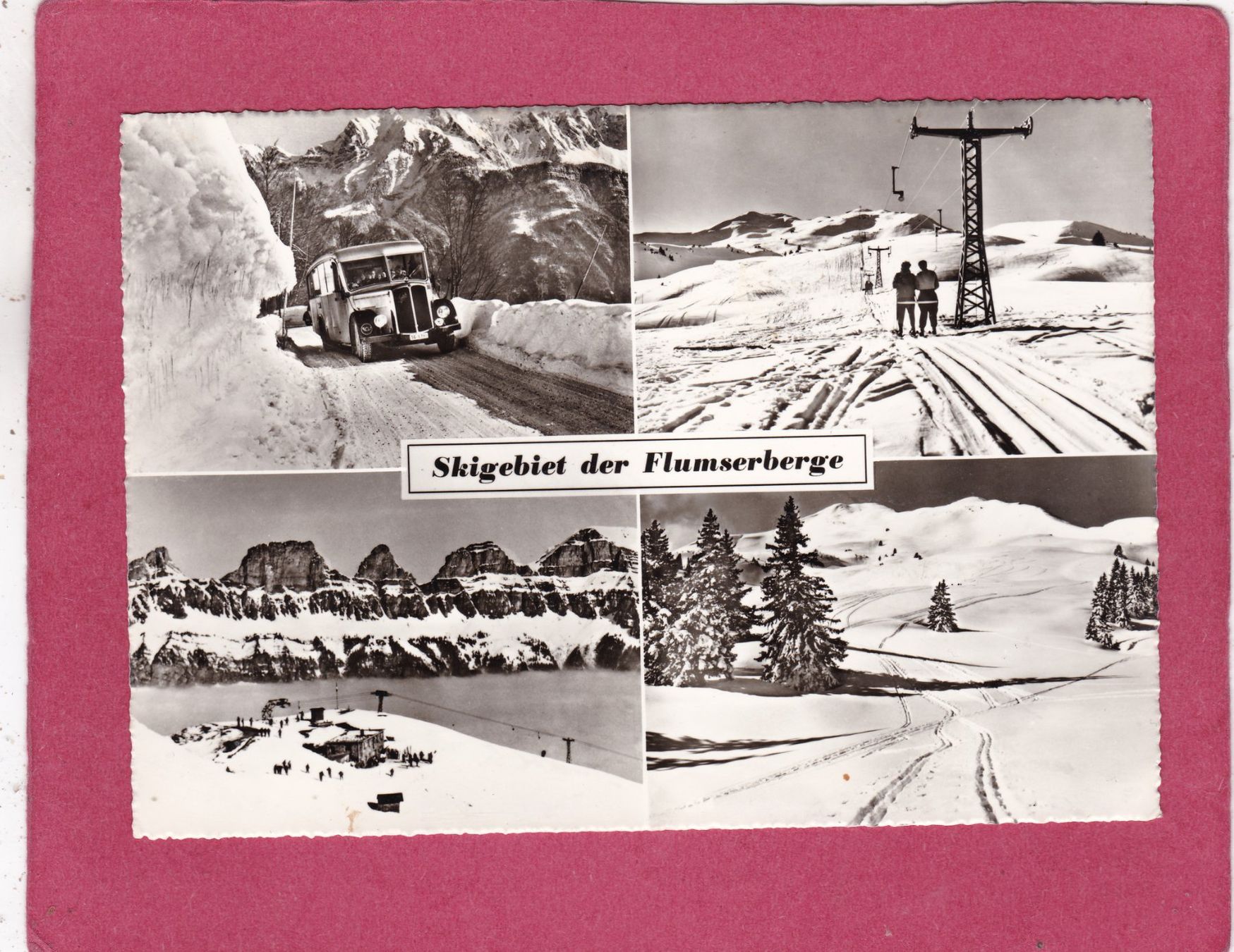 Ansichtskarten: Skigebiet der Flumserberge 1965 – Gebraucht aus Herisau von Lisegrat2008