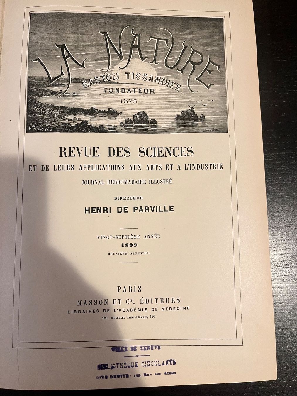 Libri: LA NATURE REVUE DES SCIENCES 1899 – Usato da Lausanne venduto da Kinga_Shopaholic 3