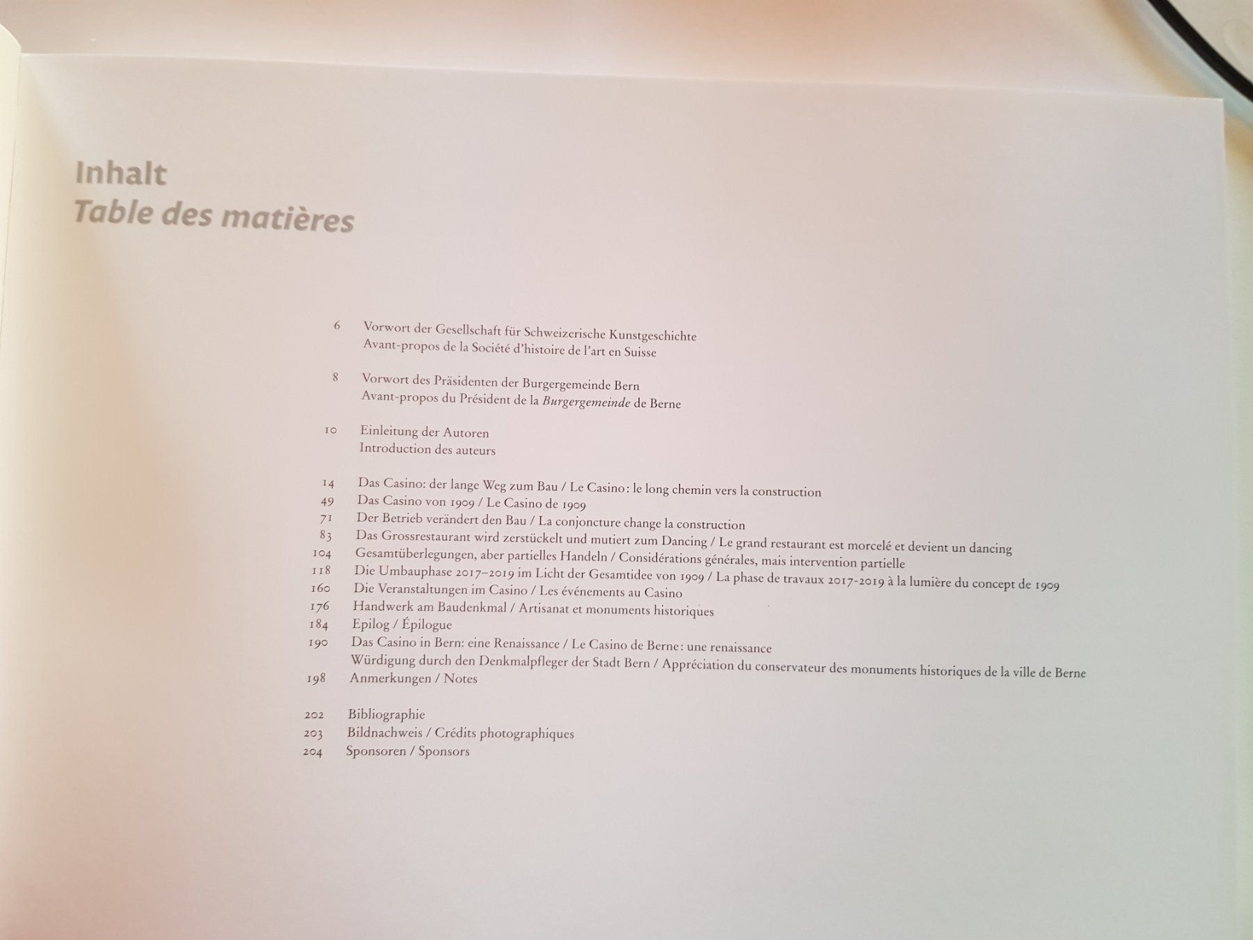 Libri: Buch: Pages Blanches - Das Casino Bern - 1909 - 2019 – Usato da Walterswil BE venduto da Lonitti 9