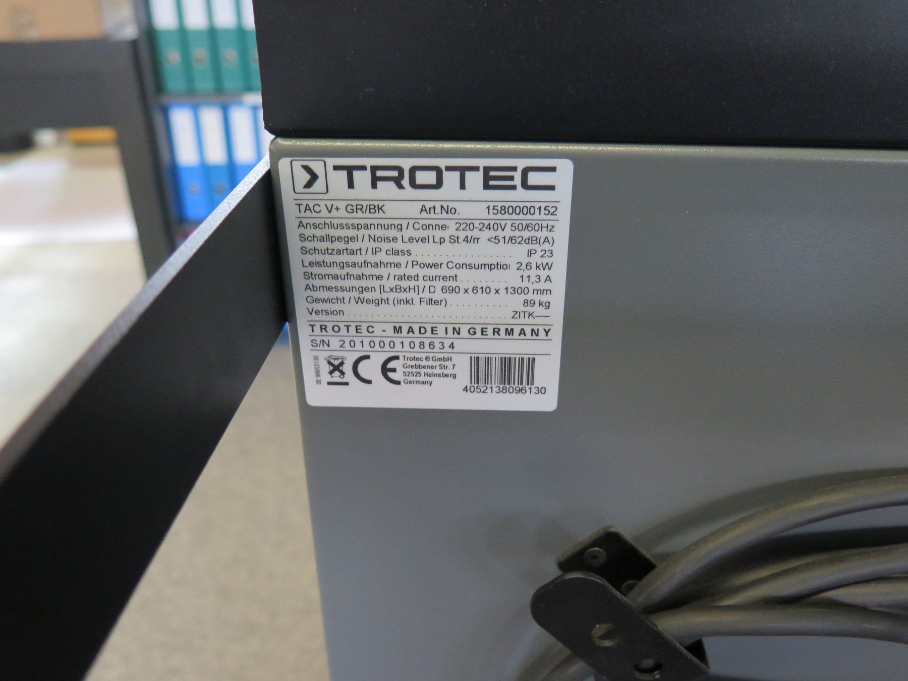 Luftreiniger: Luftreiniger - Trotec  TAC V+ – Gebraucht aus Meisterschwanden von Curriculum 2