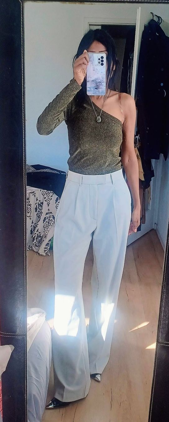 Pull&Bear Pantaloni: Gr.S (36) Darted smart -pantalon classique - white PULL&BEAR – Nuovo (secondo la descrizione) da La Chaux-de-Fonds venduto da jen_h95m 5
