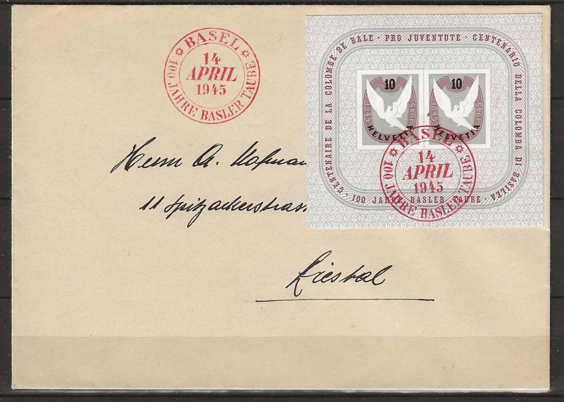 Tutti i francobolli: FW23 - FDC Bloc 100 ans Basler Taube – Nuovo e nell'imballaggio originale da Trélex venduto da Phil_Albert