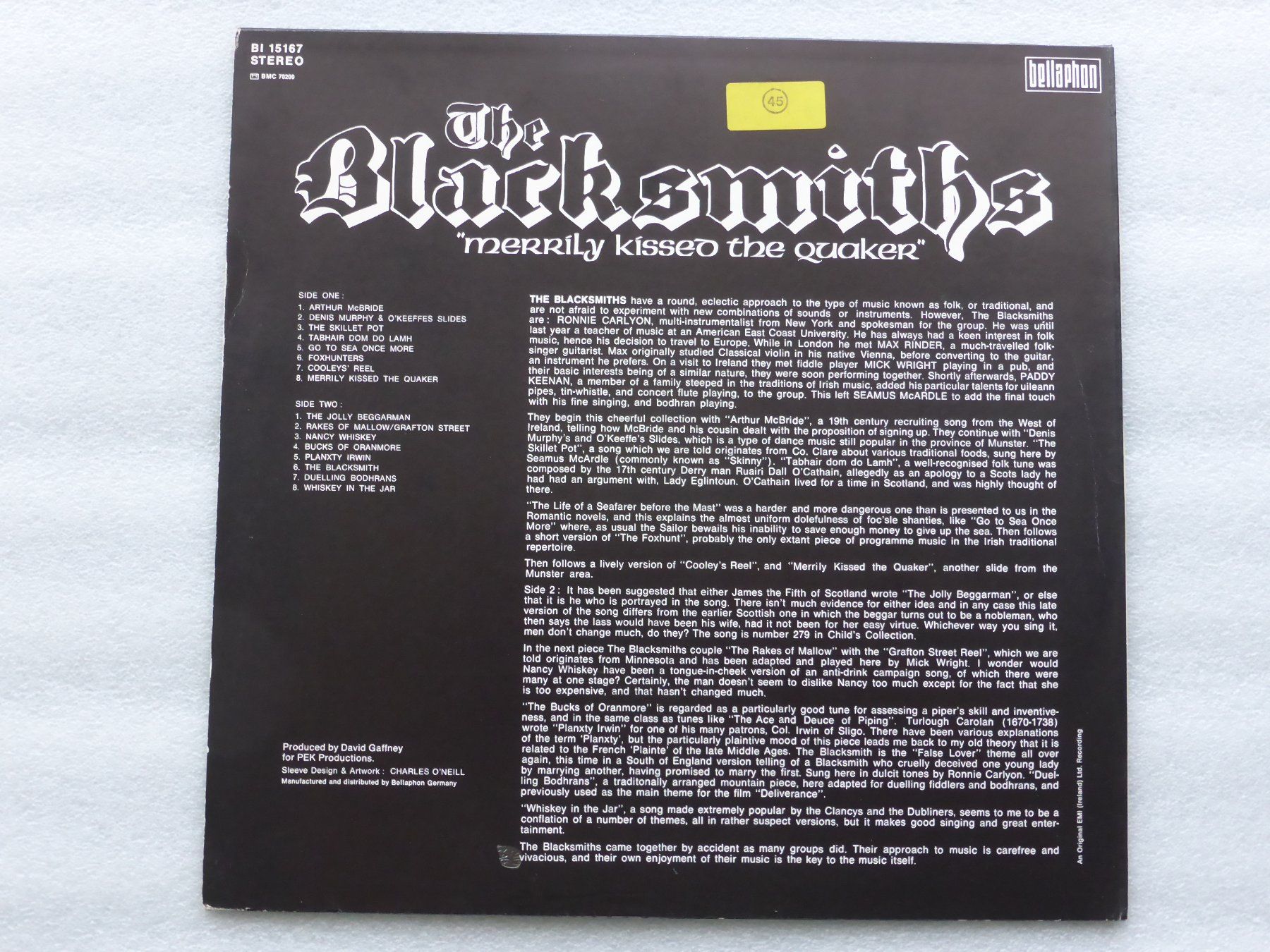 Vinyles: VINYL  LP  THE BLACKSMITHS – D'occasion à Küssnacht am Rigi par Sunnestrahl 3