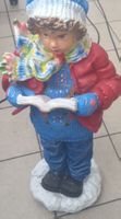 Festliche Winter Deko Garten Figur - Junge mit Buch Top Zust