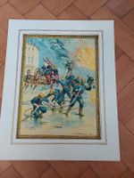 Antikes Feuerwehrmann Bild, Lithographie, Rarität!