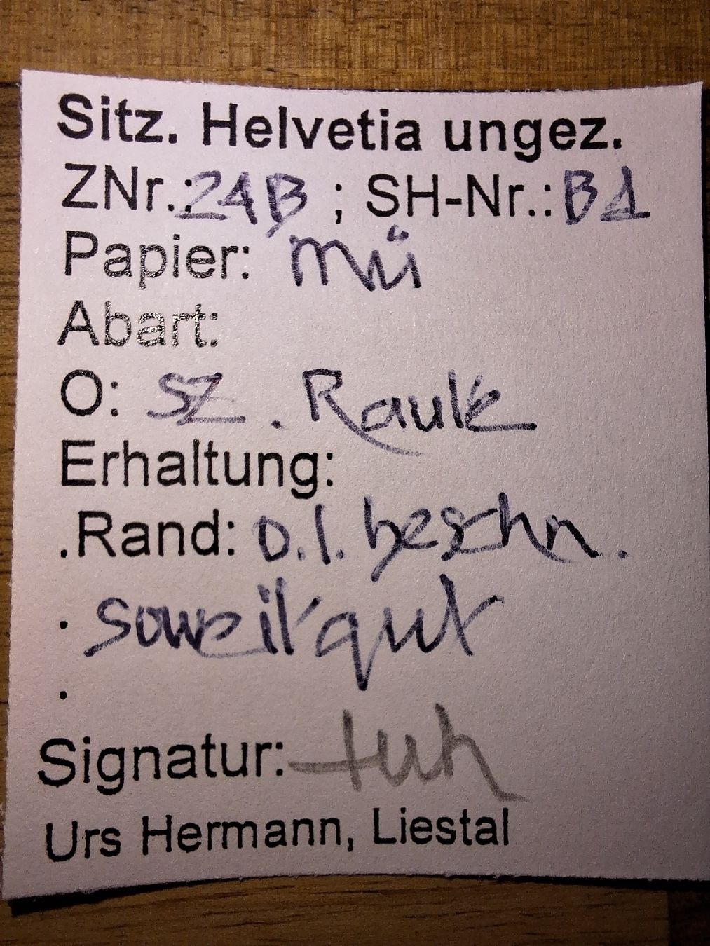 Tutti i francobolli: Strubel 24B mit Befund Kat. 140.- – Usato da Balgach venduto da SIMEON27 2