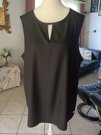 Schwarzes Street One Sommer Top mit V-Ausschnitt Gr. L .Top