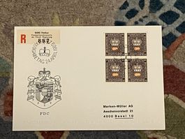1 Erstagsbrief LI Einschreiben Viererblock 1969