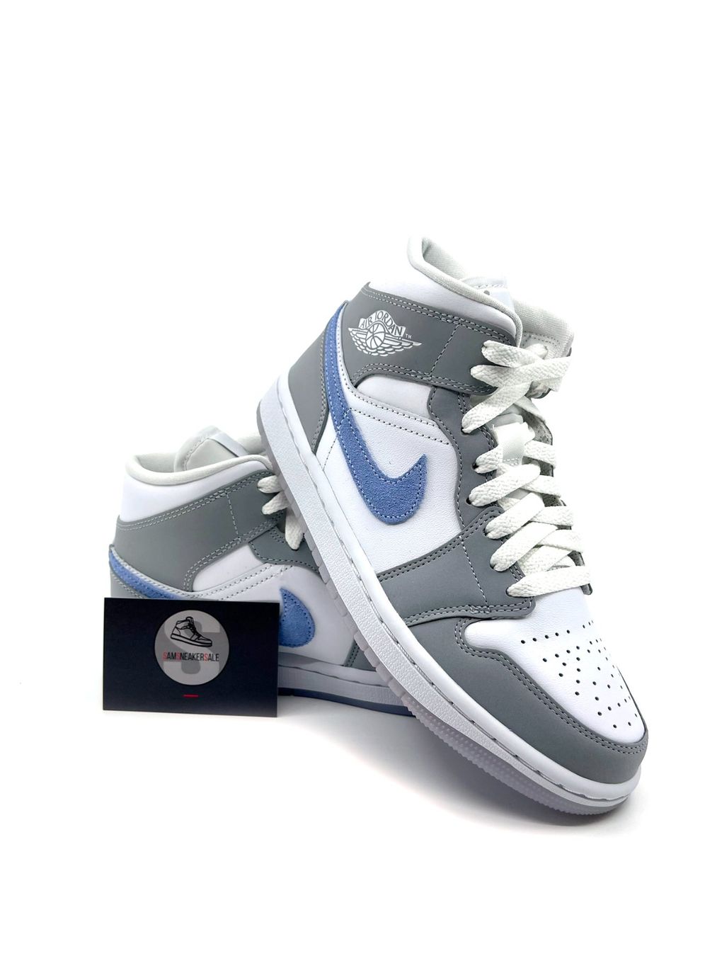 Jordan Herrenschuhe: Jordan 1 Mid Wolf Grey Aluminum Grösse EU 36 – Neu und originalverpackt aus Küsnacht ZH von SamSneakerSale
