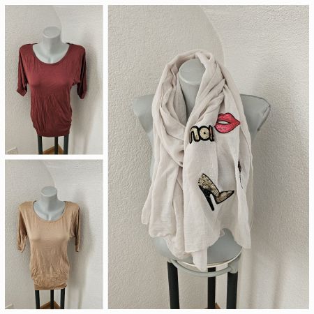 Casual Business Basic Paket Gr XS/S - 2 Shirts neuw. + Schal