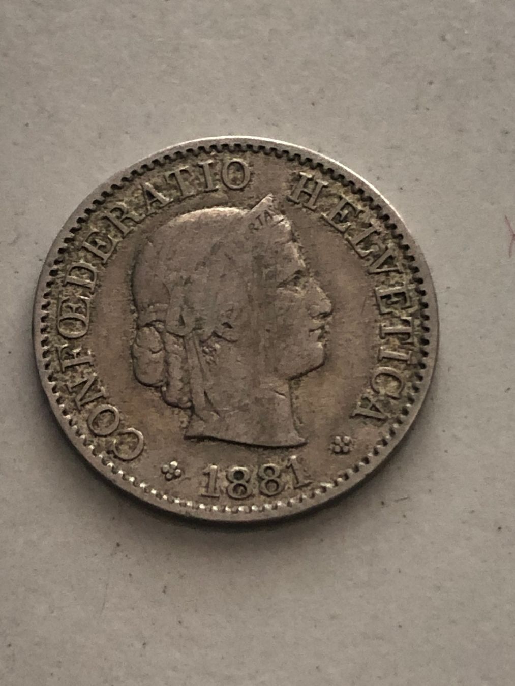 Alle Münzen: 5 Rp. 1881 – Gebraucht aus Schötz von Odpa