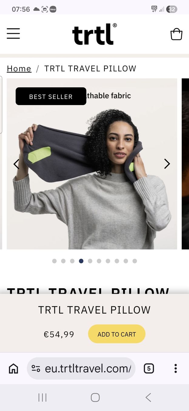 Cuscini: Travel Pillow Trtl original new – Nuovo e nell'imballaggio originale da Oberbipp venduto da aitim 2