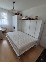 SmartBett Schrankbett / Wandbett 140x200 cm weiß