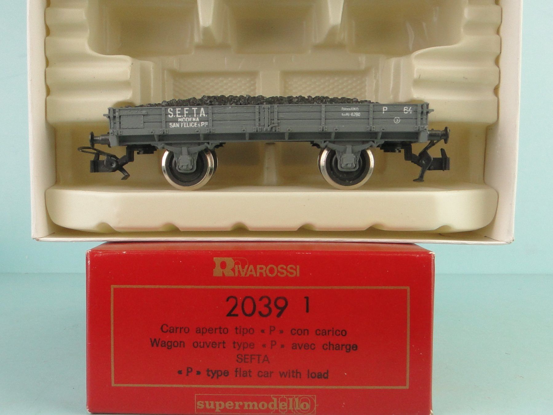 Rivarossi Modellini di ferrovie: Rivarossi 2039 H0 Flachwagen SEFTA – Usato da Bülach venduto da cann11
