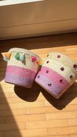 2er Set Deko-Körbchen mit Steinchen, Sommerlich