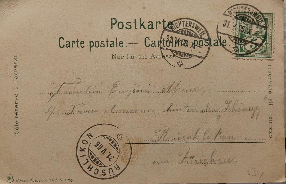 Cartes postales: EIGERGLETSCHER - Jungfraubahn - 1906 – D'occasion à Delémont par Domdom1 1