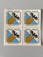 Hotel Post Adler Kandersteg, Viererblock Postfrisch