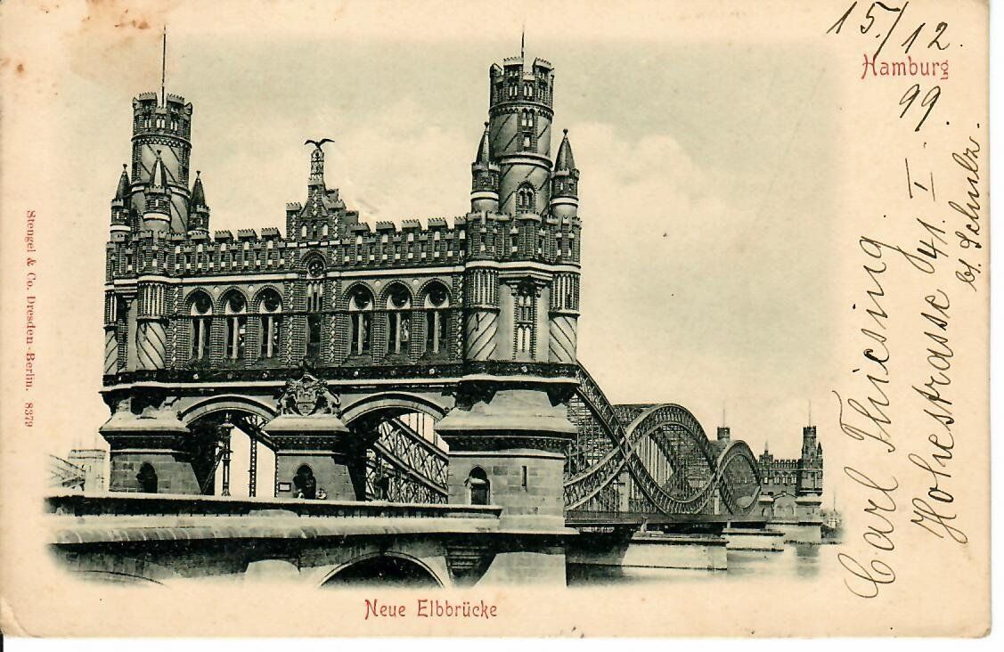 Ansichtskarten: Hamburg Elbbrücke 1899 – Gebraucht aus Hochdorf von Ziegel-16