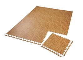 Bodenschutzmatte 12-tlg. holzdekor
