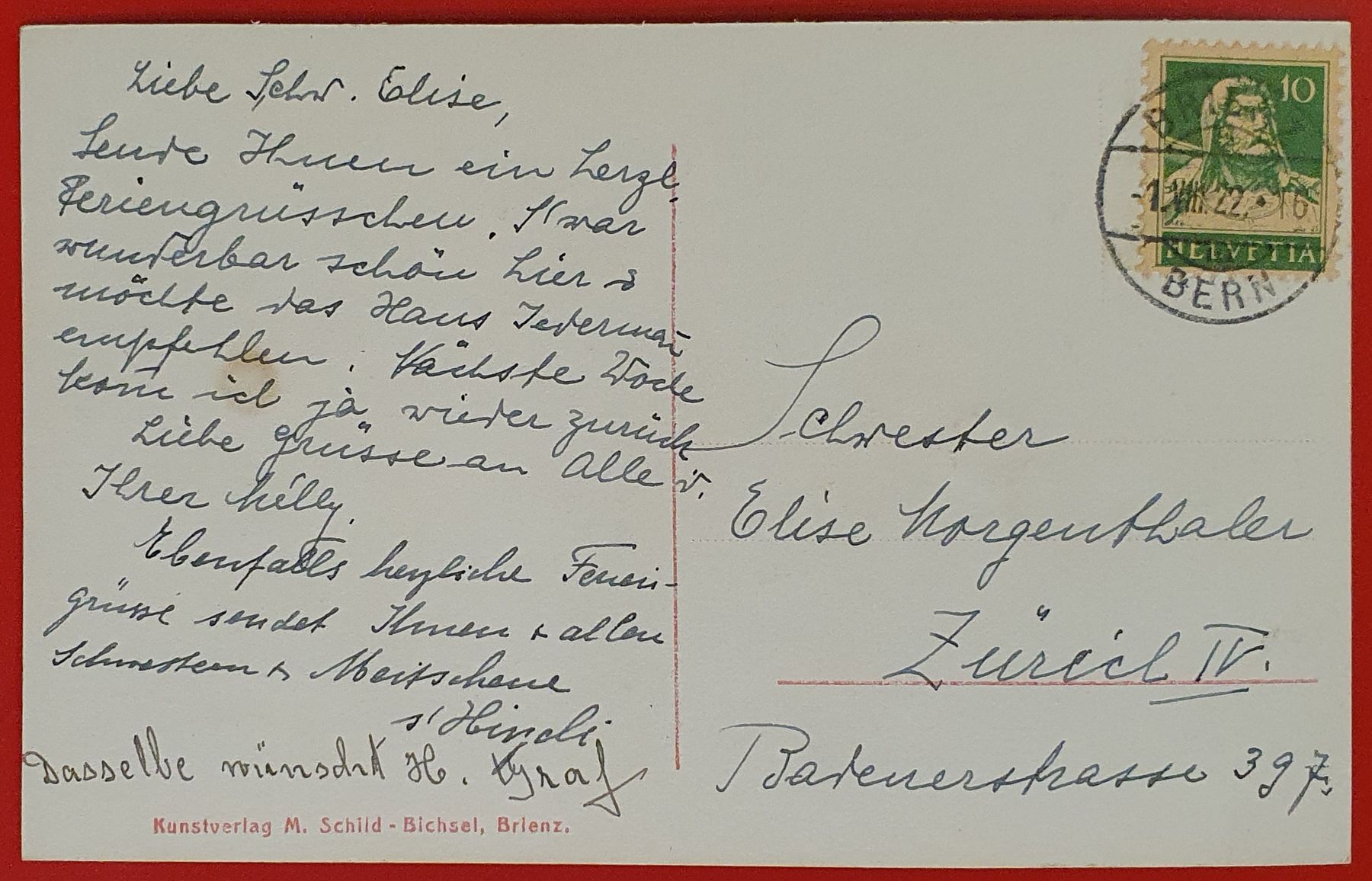 Cartoline postali: Schweibenalp mit Gratweid 1922 – Usato da Kreuzlingen venduto da Rschweiz1 1