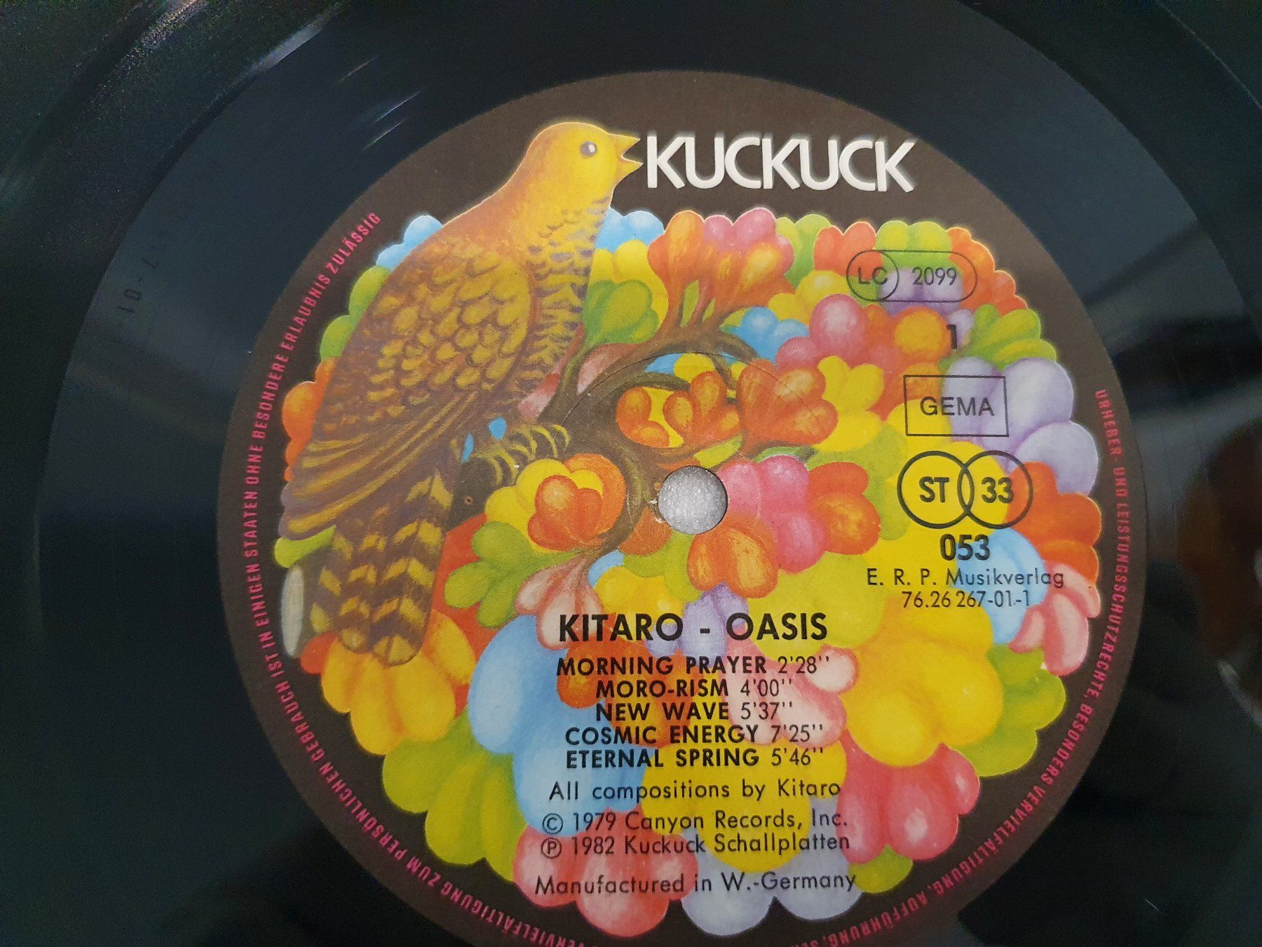 Dischi in vinile: Kitaro – Oasis – Usato da Uster venduto da Vinyl-Leidenschaft 3