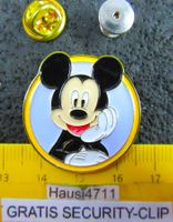 MICKEY MOUS PIN GEPRÄGT GROSSS 33mm MIT SECURITY-CLIP