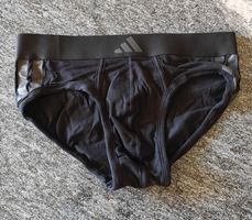 adidas Active Flex Cotton 3-Streifen Brief Slip Schwarz Gr.