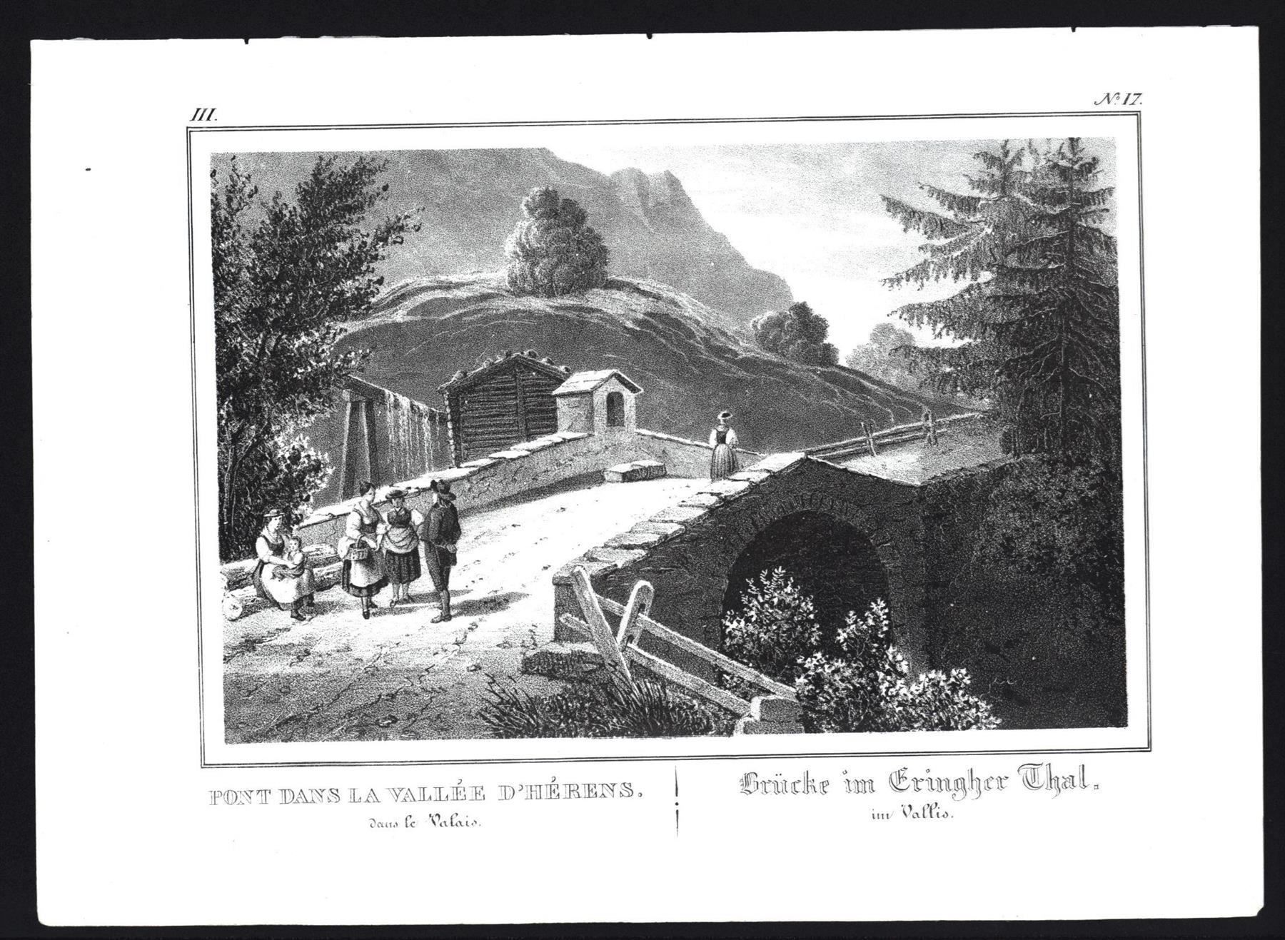 Incisioni: Val Herens Originallithographie 1838 – Usato da Rafz venduto da Helvet32