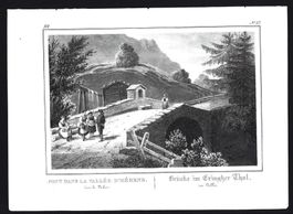 Val Herens Originallithographie 1838