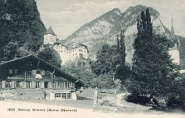 Wimmis  BE  mit Schloss Wimmis (Berner Oberland)     um 1912