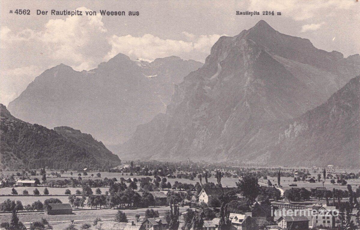 Ansichtskarten: Weesen SG // ca. 1910 Rautispitz // Sommer – Gebraucht aus Basel von intermezzo12