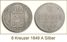 6 Kreuzer 1849 A Lot 2