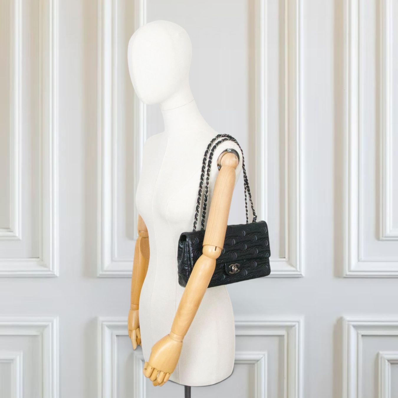 Chanel Borse da donna: Chanel CC stitch single flap schwarz – Usato da Binningen venduto da Designerlabels 1