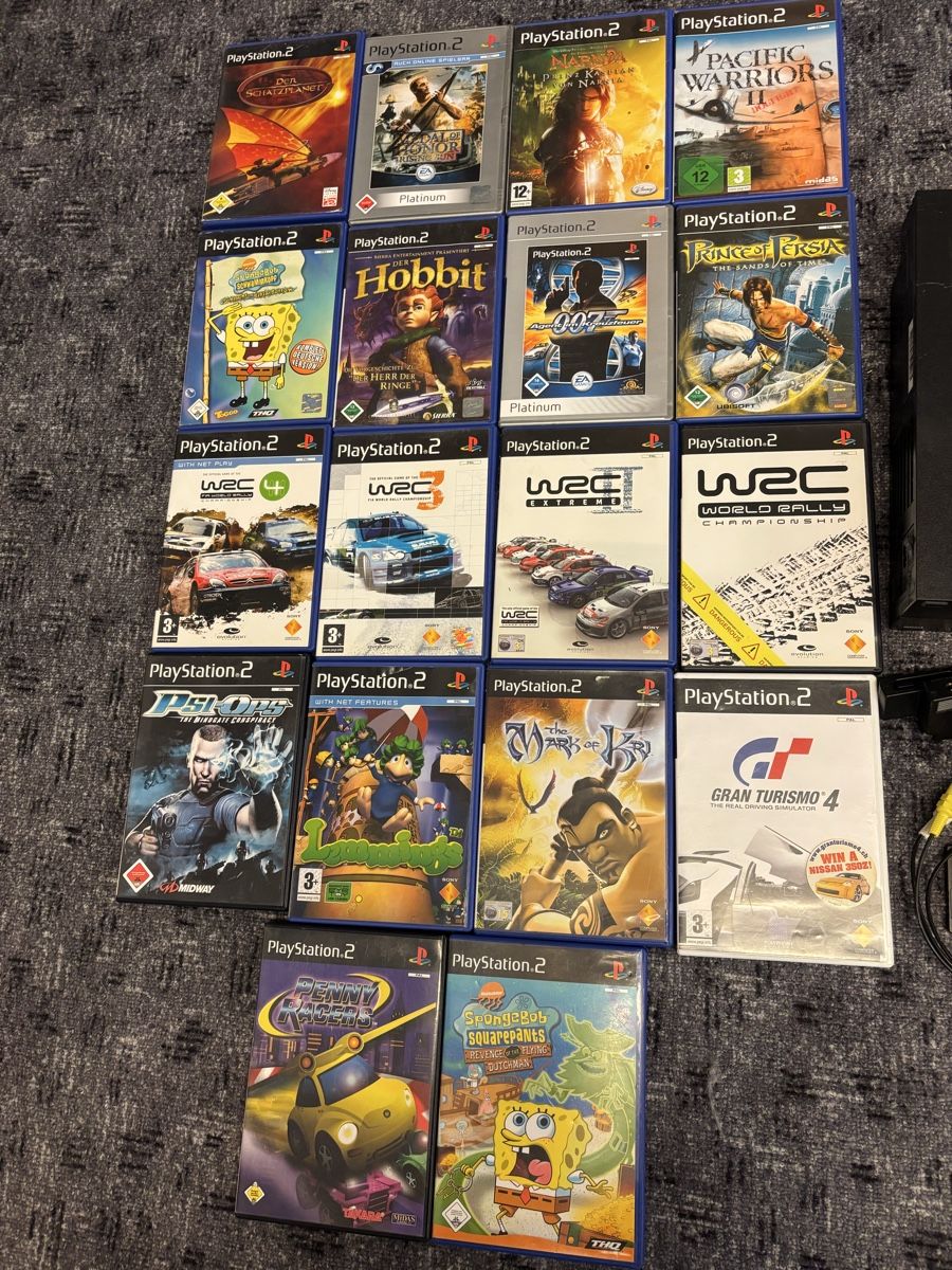 Sony Console: PlayStation 2 mit 18 Spielen, Memory Card, Controller – Usato da Brütten venduto da Swerman1984 1