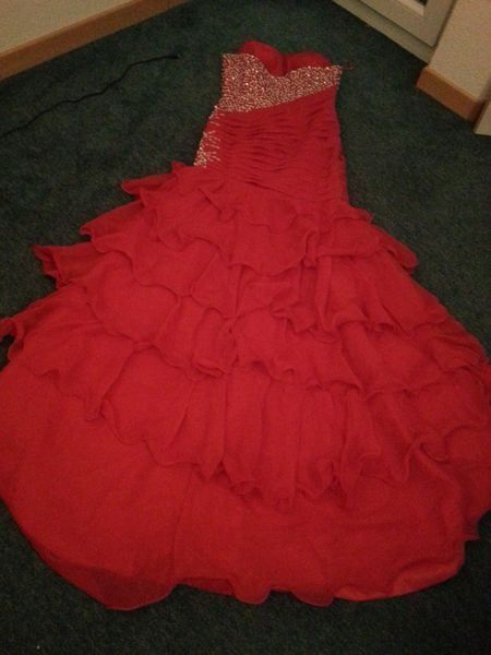 Vestiti: Abendkleid rot Chiffon Gr.  42 – Nuovo e nell'imballaggio originale da turbenthal venduto da lory300zx 4