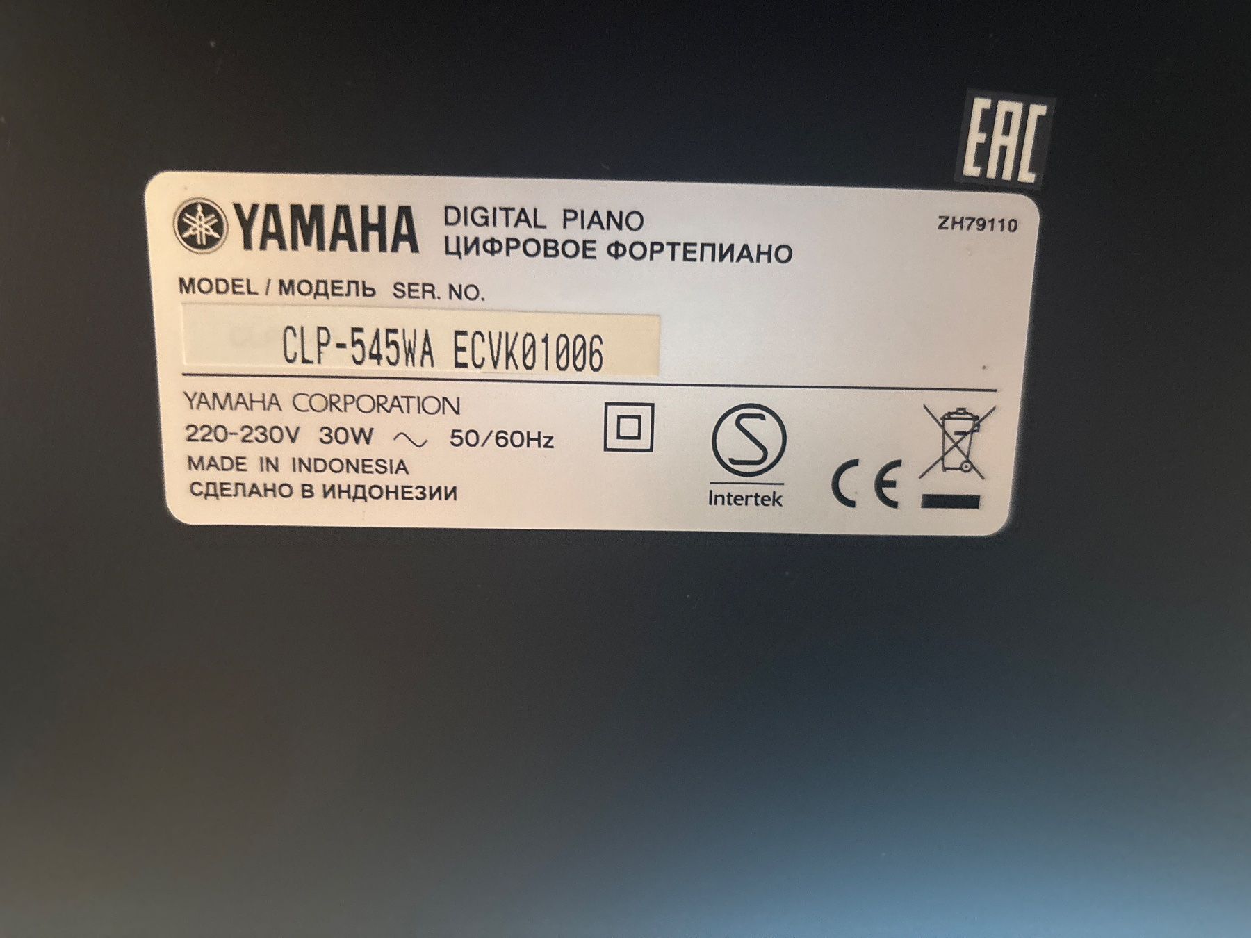 Yamaha Strumenti musicali: Yamaha Digitalpiano CLP545 – Usato da Niederrohrdorf venduto da fab_dfn9 2
