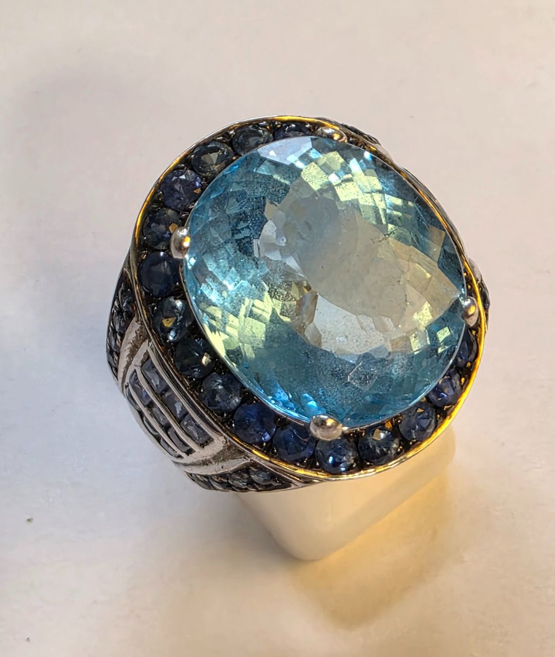Anelli: Ring blau Topas Saphir Grösse 58 – Nuovo (secondo la descrizione) da Zürich venduto da ben_mn5h 1