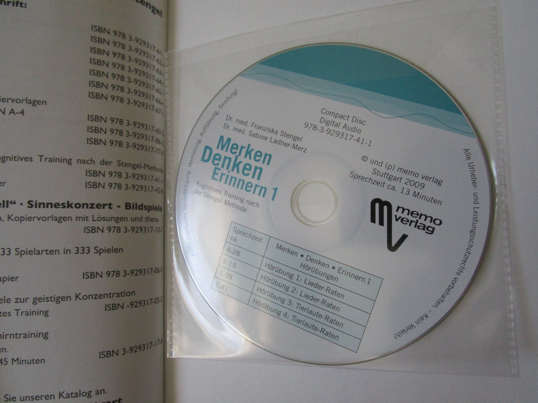 Libri: Merken Denken Erinnern 1 - Stengel Methode - Lernmaterial! – Nuovo (secondo la descrizione) da Scuol venduto da Luana.. 1