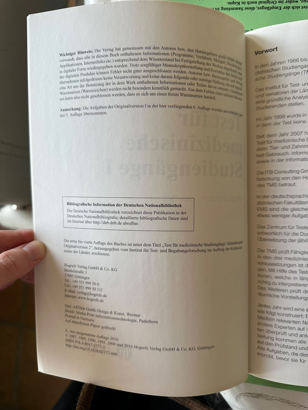 Libri: Originalversion I des TMS / Numerus Clausus – Nuovo (secondo la descrizione) da Pfäffikon SZ venduto da alisnr 2