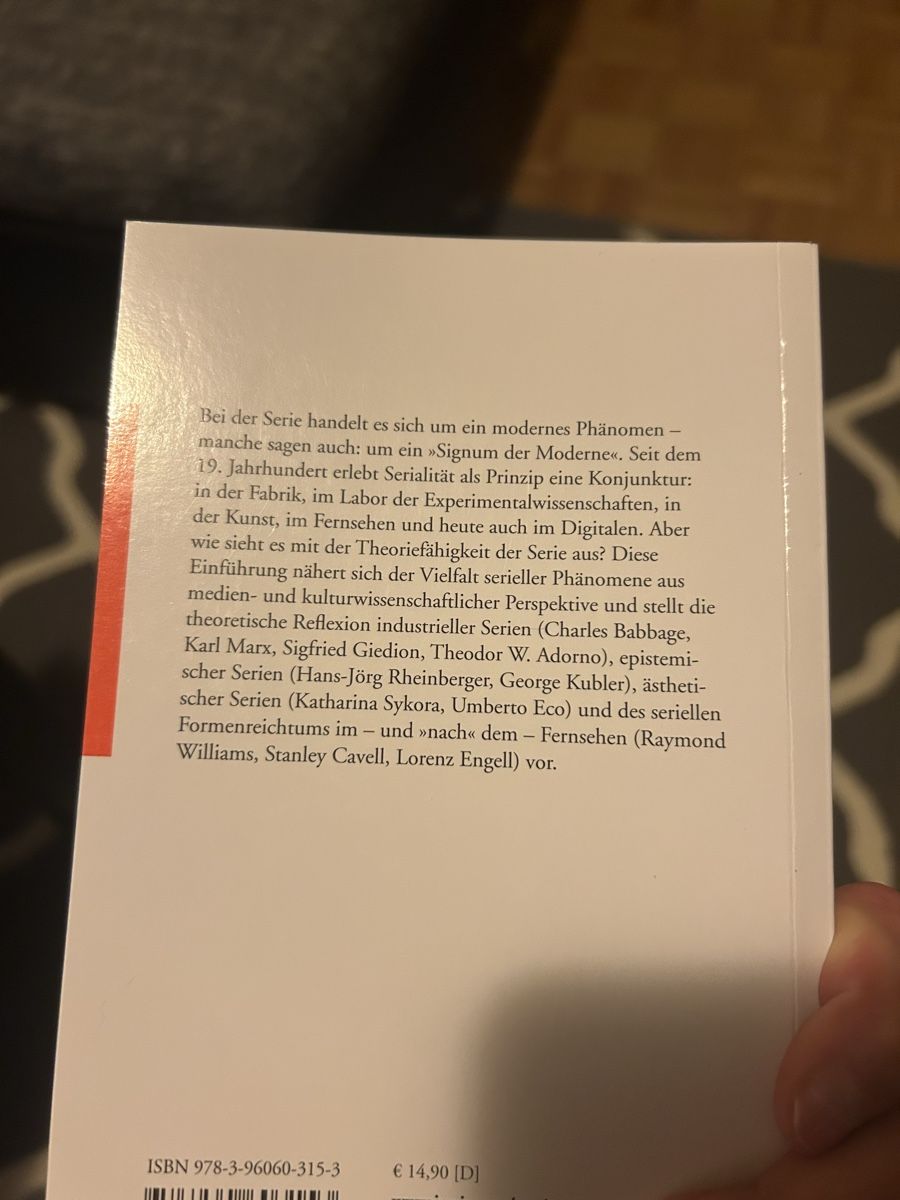 Libri: Theorien der serie, Simon rothöhler – Usato da Zürich venduto da fla_qd7x 1