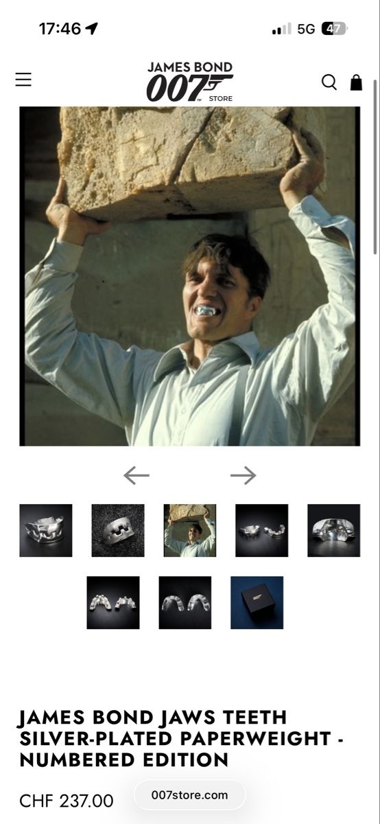 Volg Timbres & points: James Bond Jaws Teeth Silver-Plated  – D'occasion à Zürich par cri_dj55 4