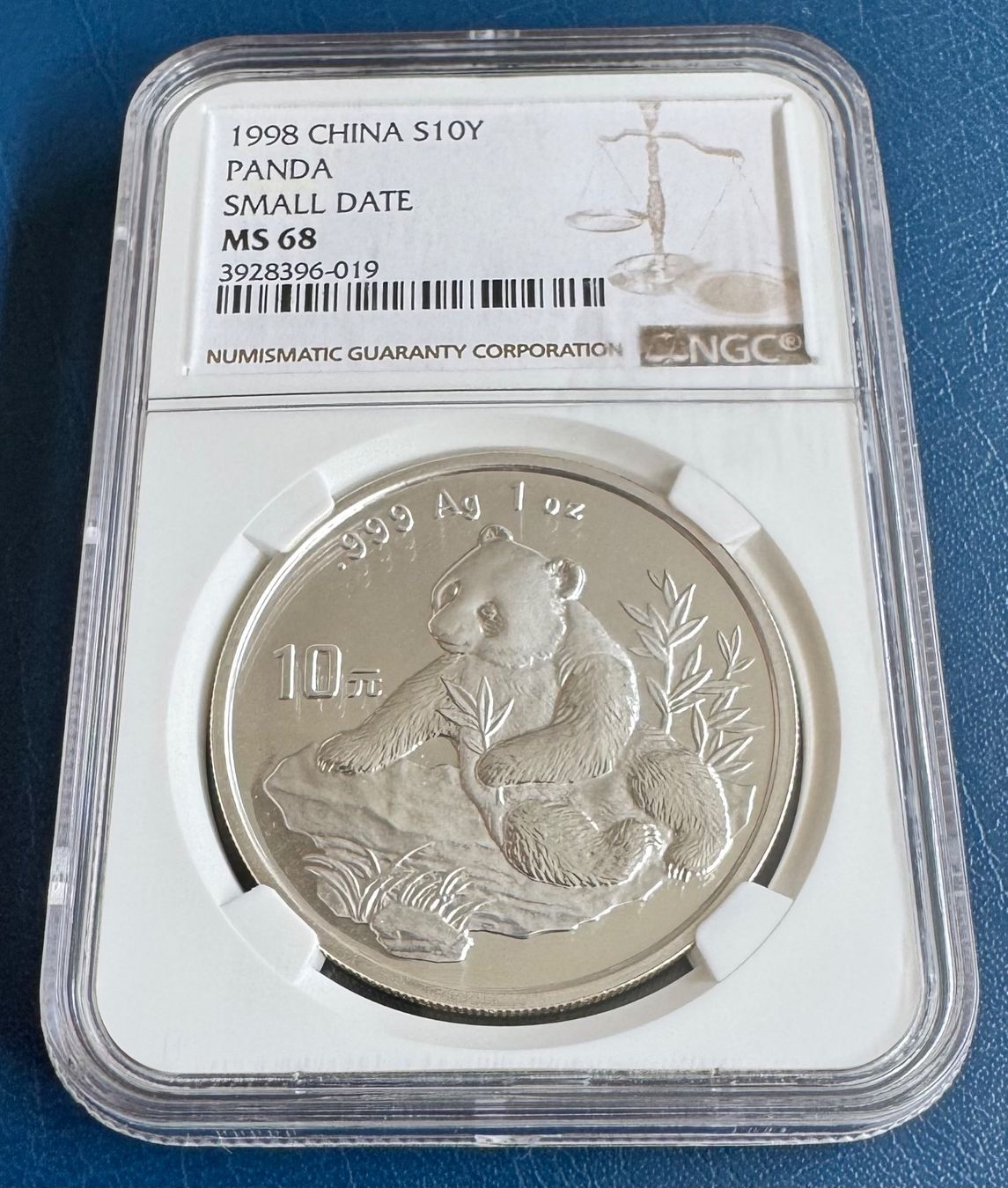 Tutti le monete: 1998 CHINA S10Y PANDA, Small Date, NGC MS68 – Usato da Ebikon venduto da Dmasterx 2