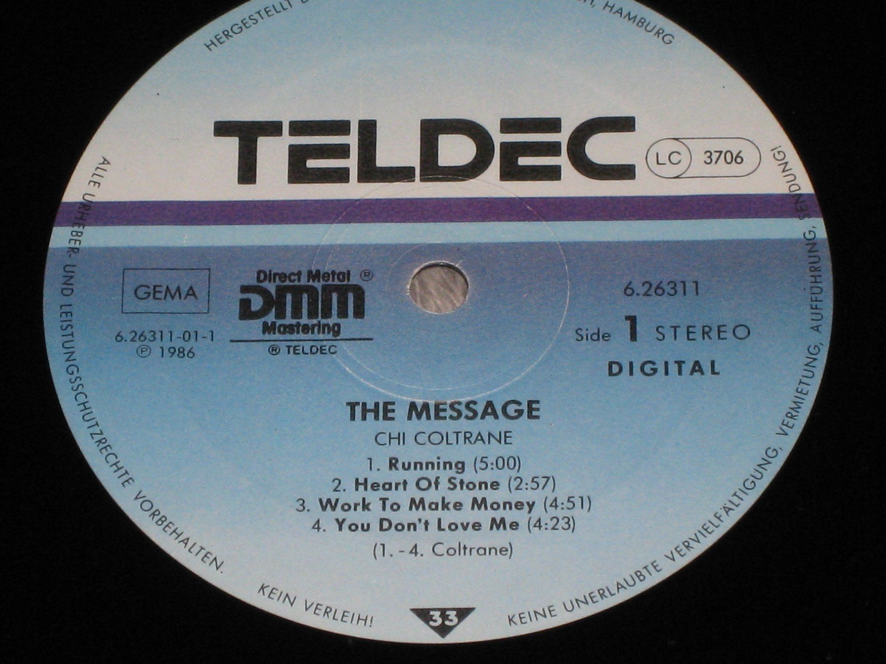 Dischi in vinile: LP - CHI COLTRANE - THE MESSAGE – Usato da Steckborn venduto da Quo7 1